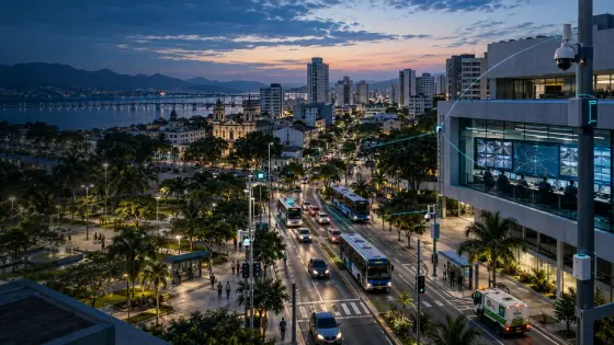 Avenida e equipamento público urbano