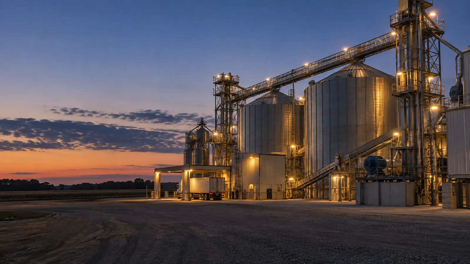 Equipamentos e correia de uma instalação industrial que podem ser avaliados em um diagnóstico técnico.