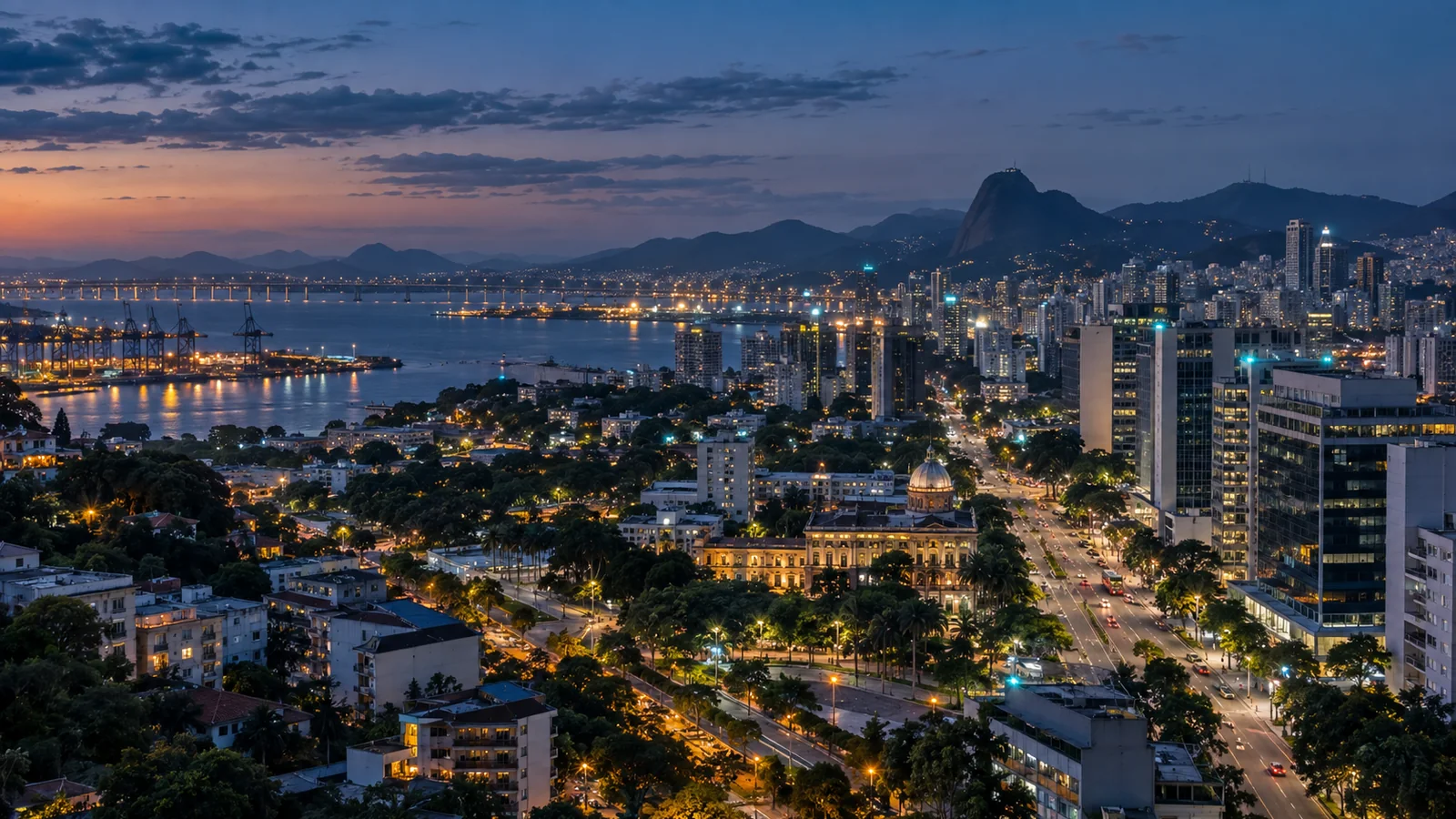 Cidade brasileira conectada por uma plataforma inteligente de operações públicas.